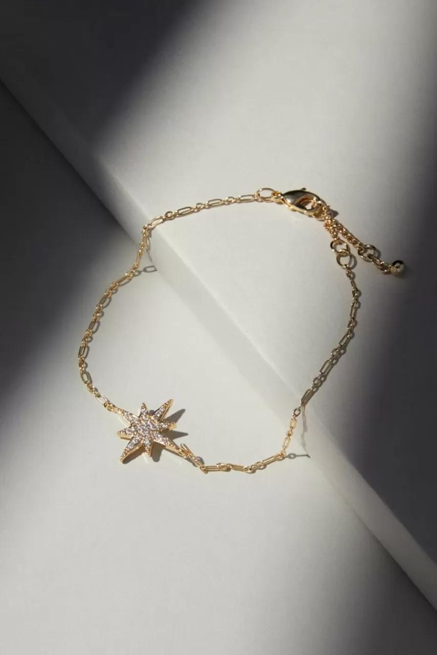 Francesca's Luxe 14K Plated Cz Star Bracelet
