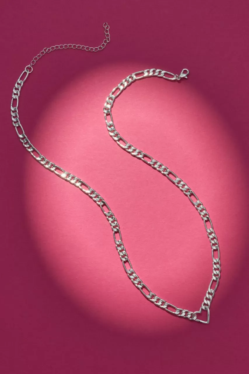Francesca's Luxe Fine Plated Heart Link Necklace