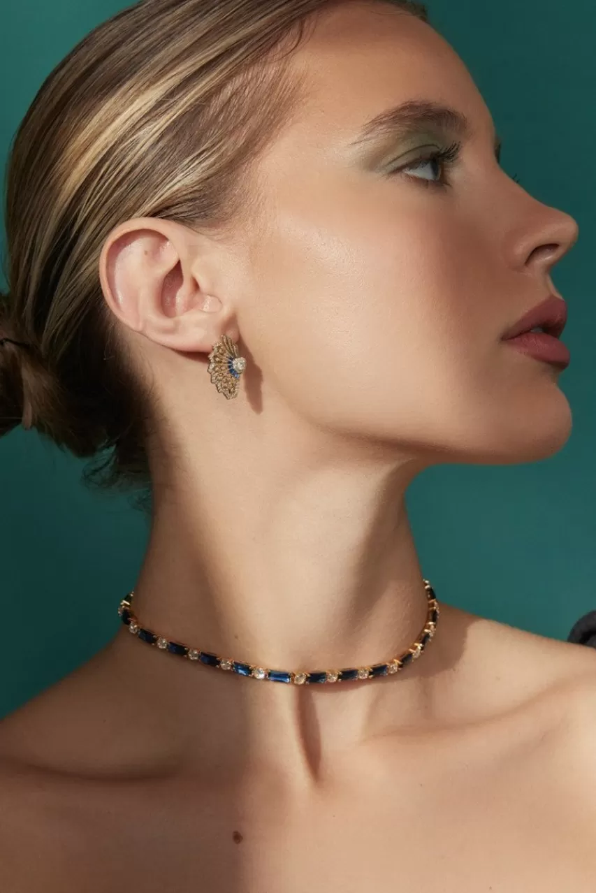 Francesca's Luxe Gold Plated Baguette Choker