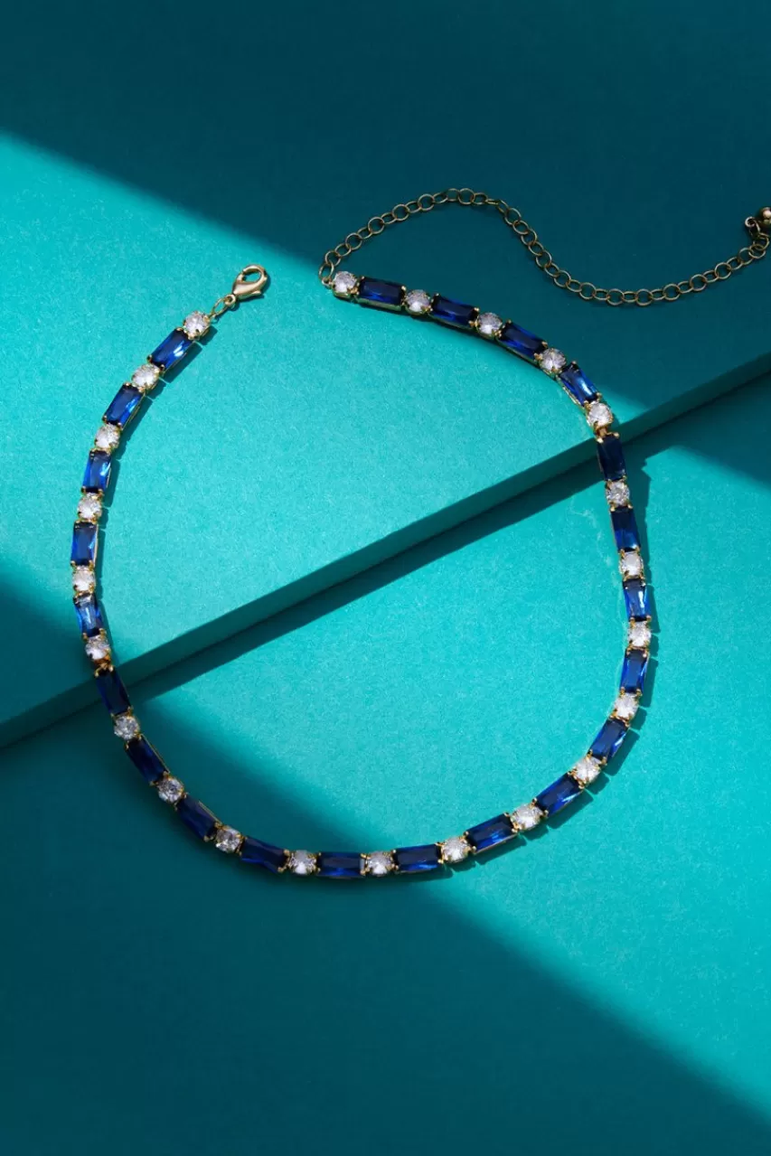 Francesca's Luxe Gold Plated Baguette Choker