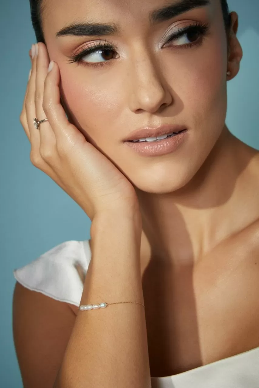 Francesca's Luxe Plated Freshwater Pearl Bracelet