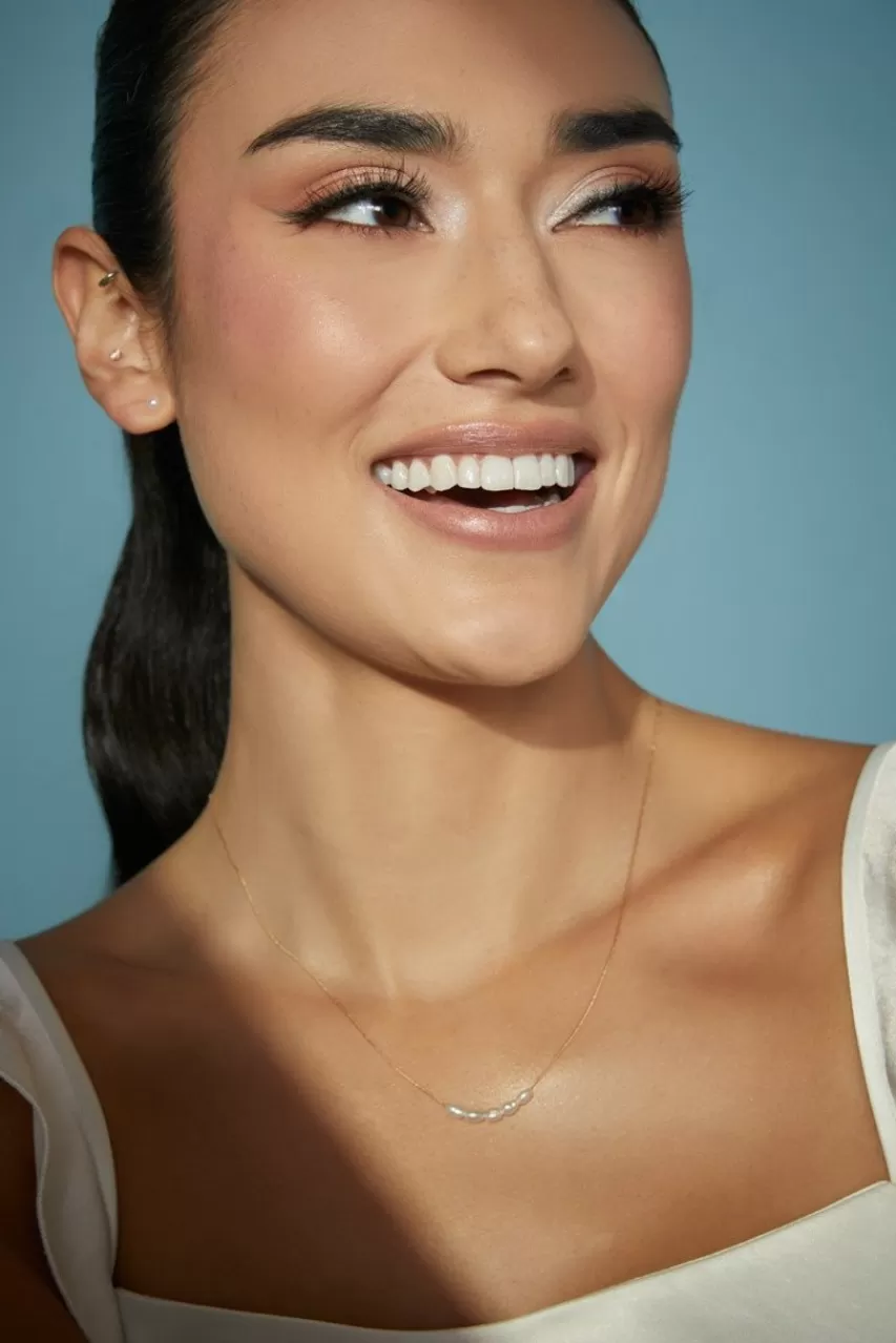 Francesca's Luxe Plated Freshwater Pearl Necklace