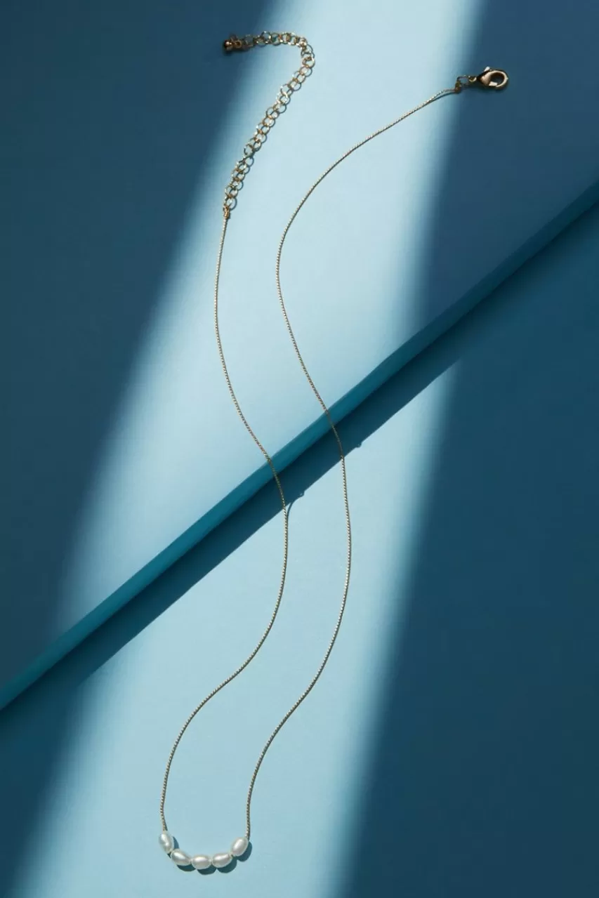 Francesca's Luxe Plated Freshwater Pearl Necklace