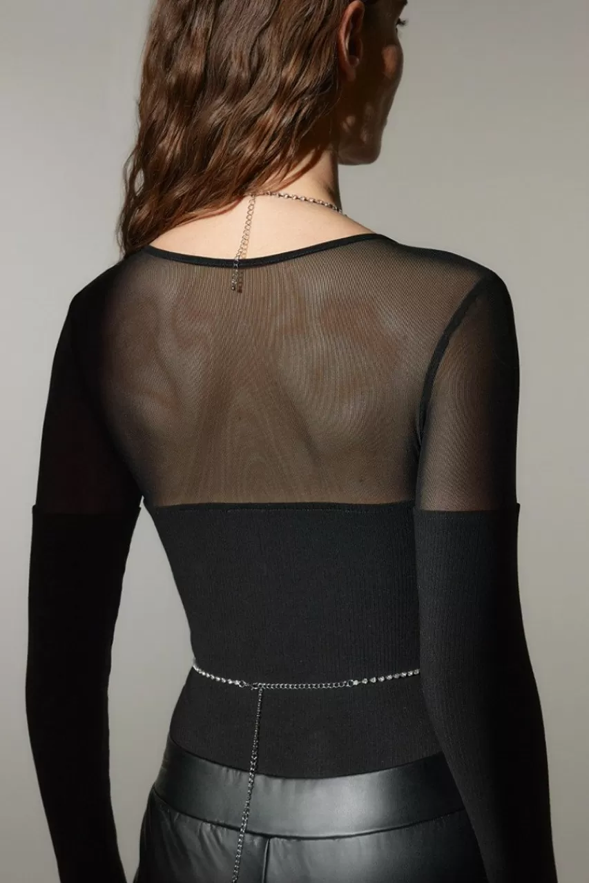 Francesca's Luxe Rhinestone Jewelry Bralette