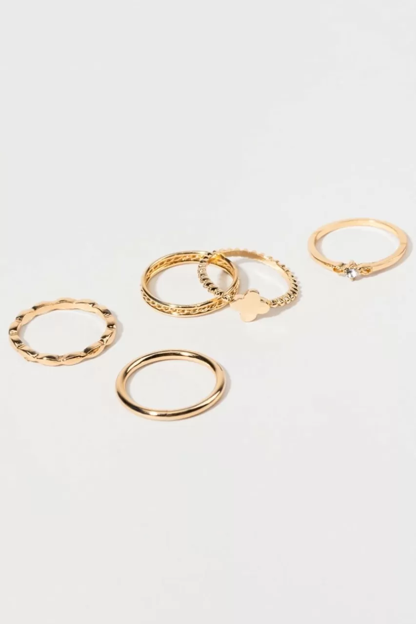 Francesca's Mabelle Clover Rings Set