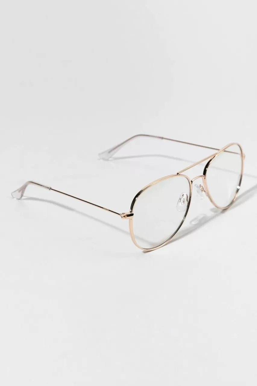 Francesca's Macie Aviator Blue Light Glasses