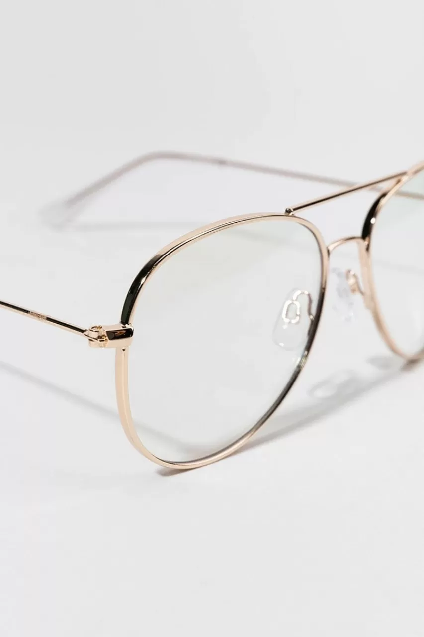 Francesca's Macie Aviator Blue Light Glasses