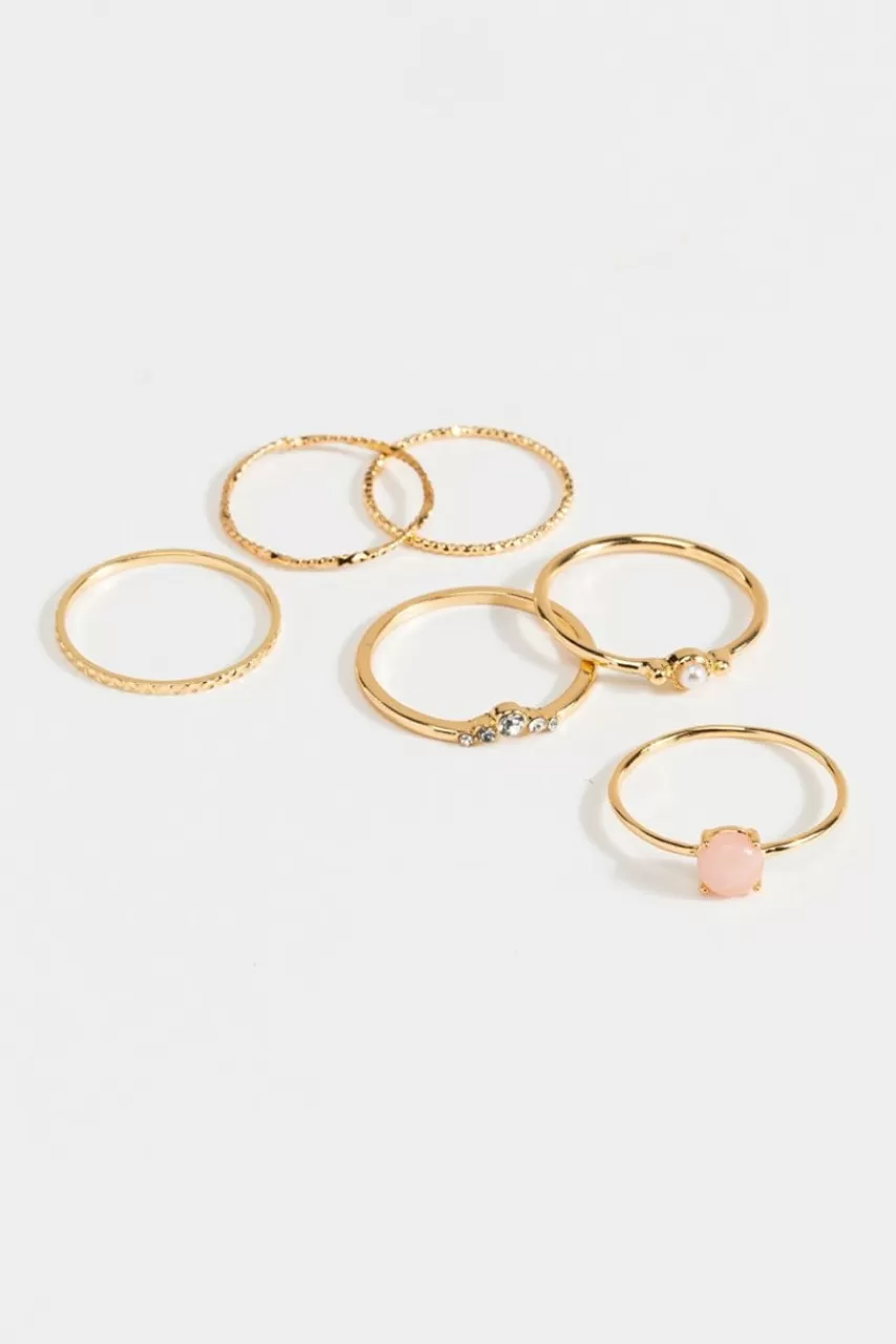 Francesca's Malaysia Textured Ring Set