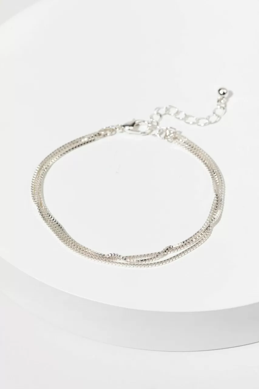 Francesca's Marcelyn Three Row Shiny Bracelet