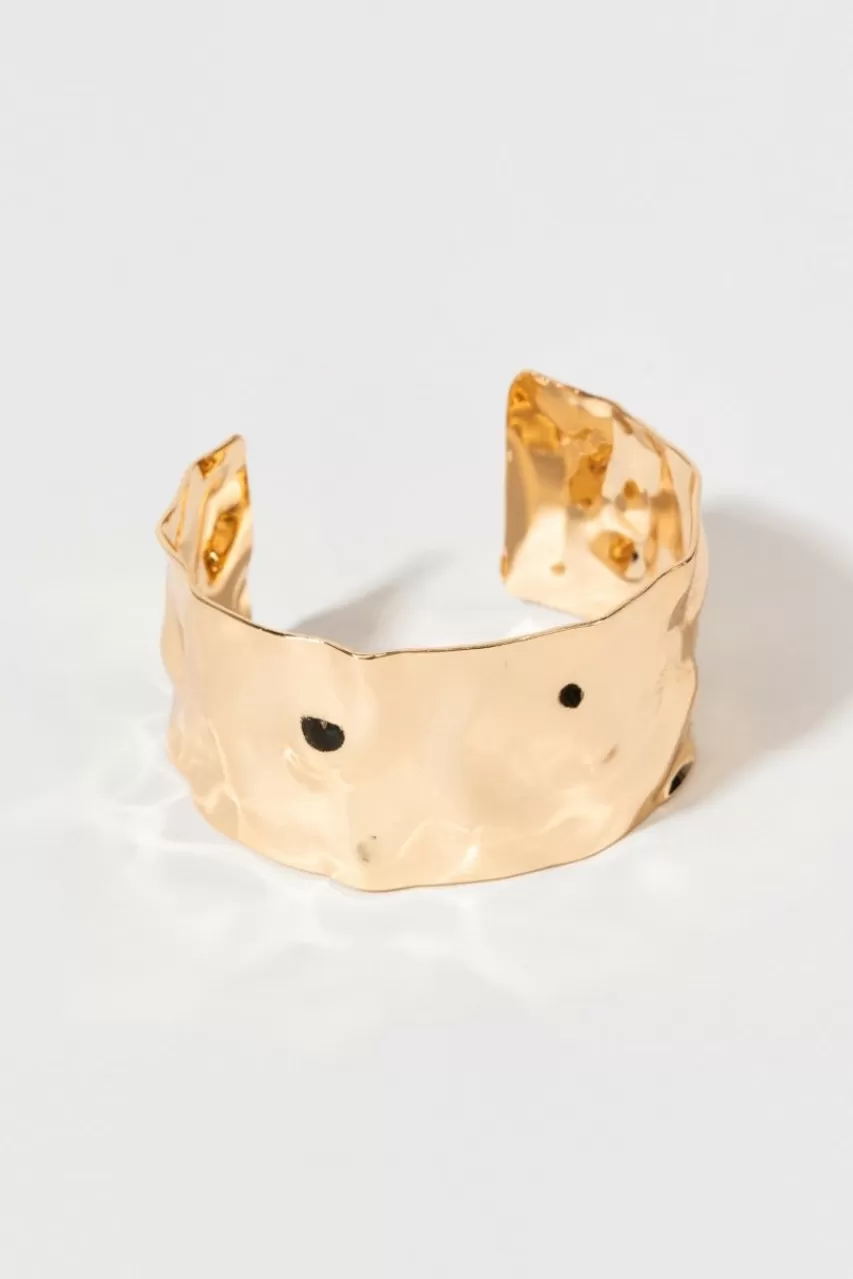 Francesca's Margaret Thick Hammered Texture Bracelet