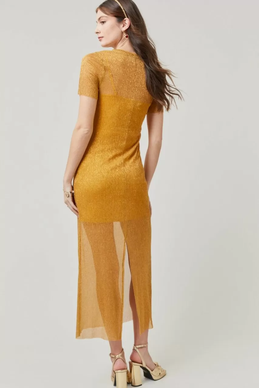 Francesca's Mariah Shimmer Maxi Dress