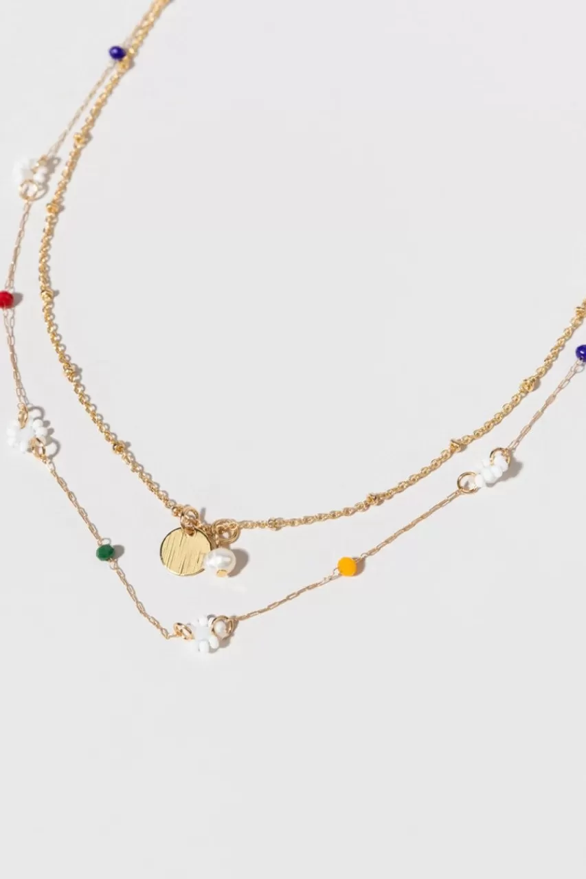 Francesca's Marlena Flower Bead Necklace