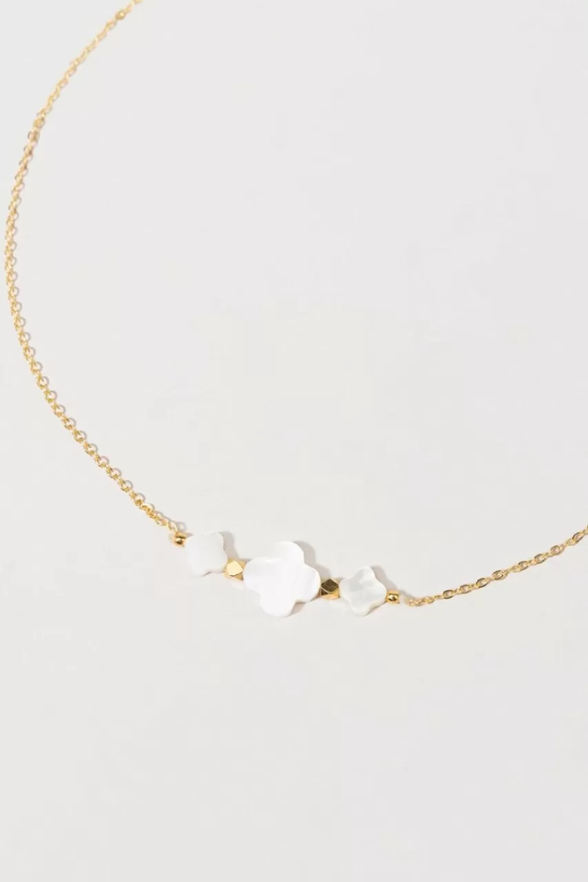 Francesca's Marsha Shell Clover Necklace