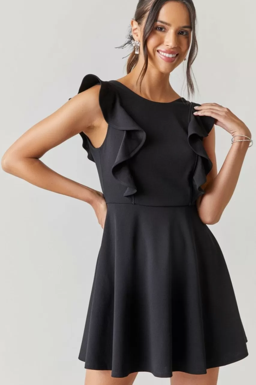 Francesca's Melany Flutter Sleeve Mini Dress