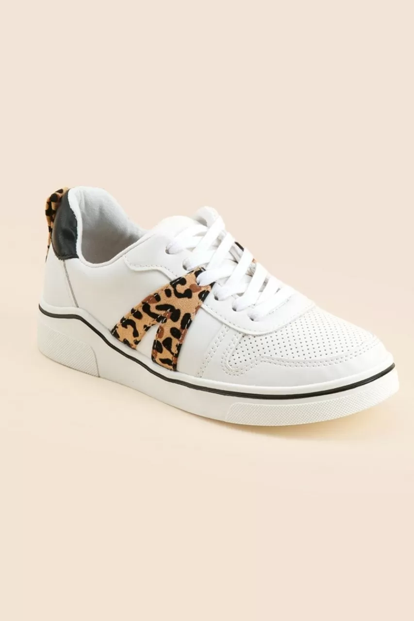 Francesca's Mia Alta Leopard Sneakers