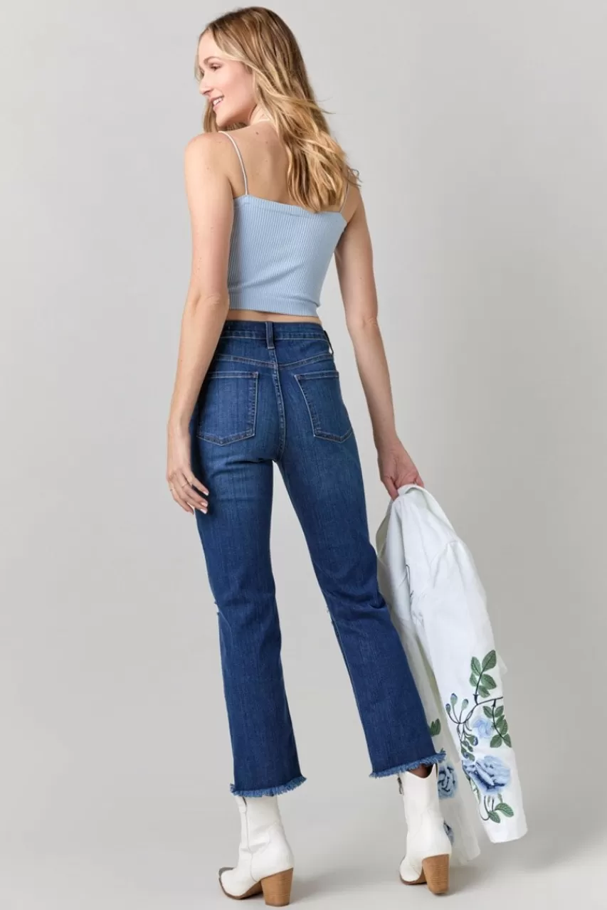 Francesca's Michaela Kick Crop Jeans
