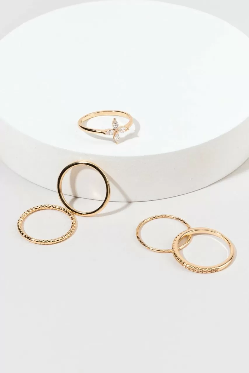 Francesca's Missy Flower Ring Set