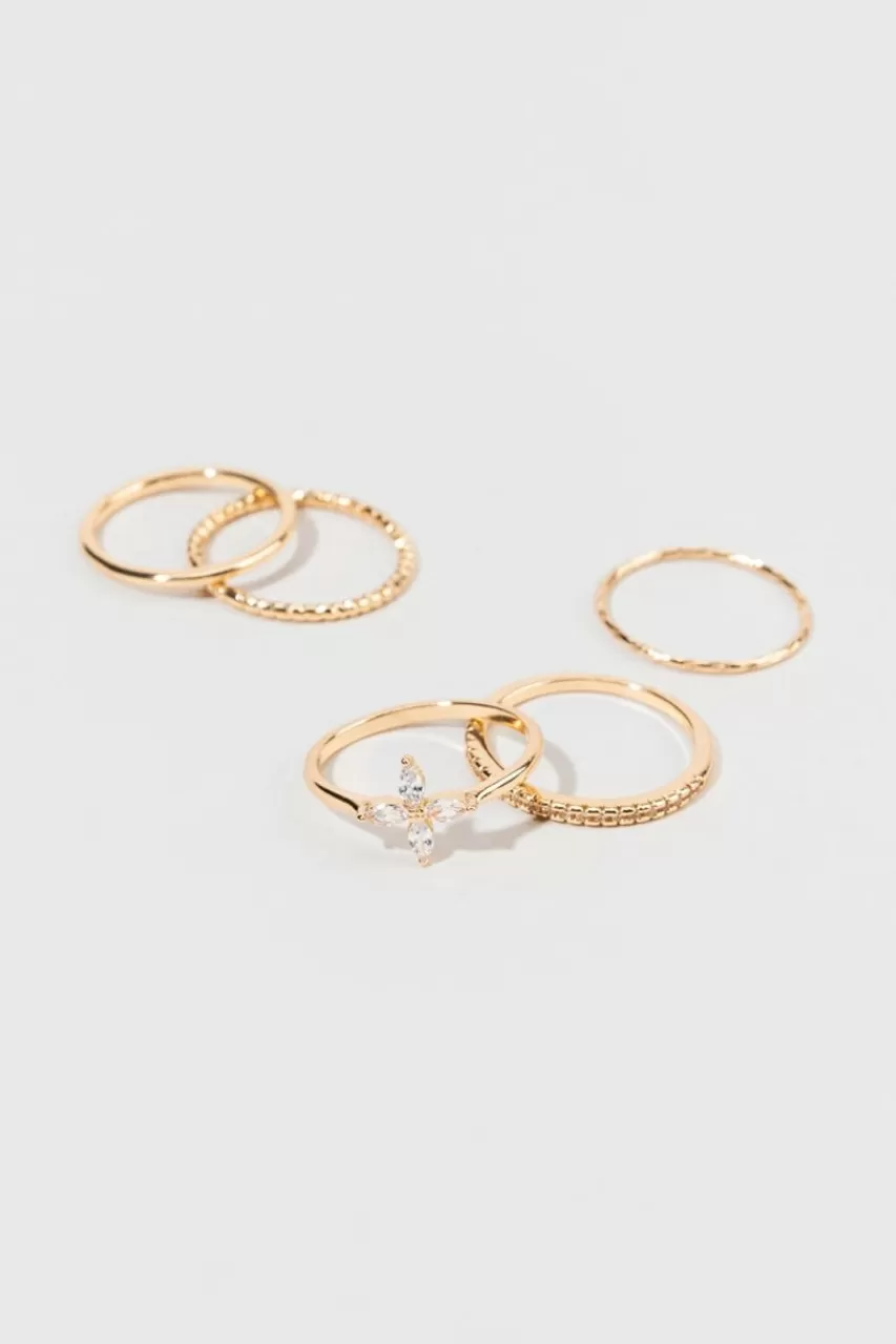Francesca's Missy Flower Ring Set