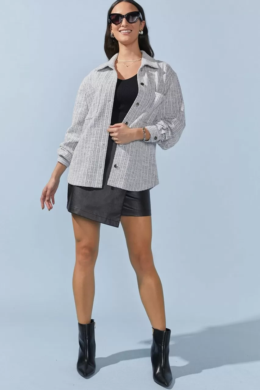 Francesca's Moriah Tweed Shacket