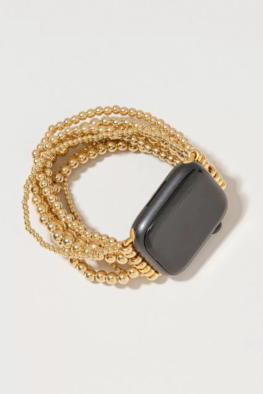 Francesca's Mya Metal Bead Stretch Smart Watch Band