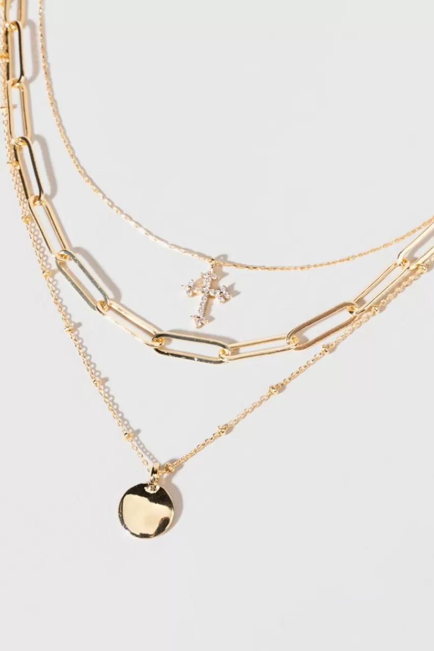 Francesca's Natalia Gothic Cross Celestial Necklace