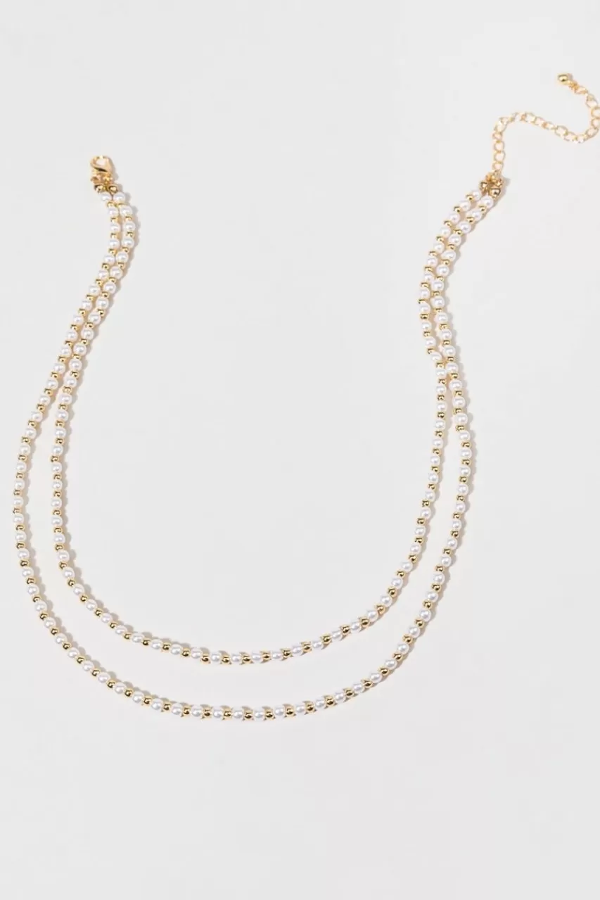 Francesca's Nelly Pearl Ball Necklace