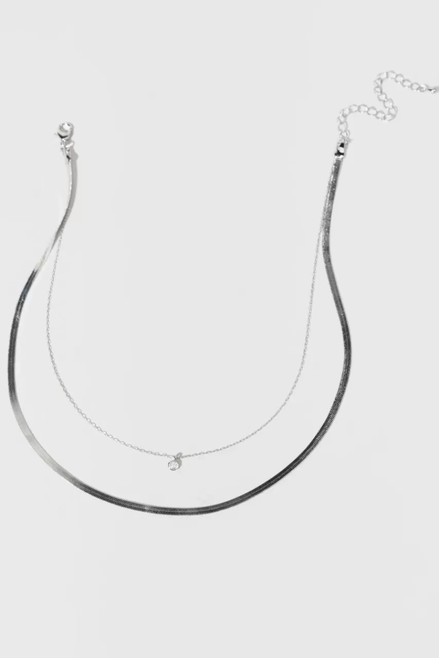 Francesca's Nelly Snake Bezel Necklace
