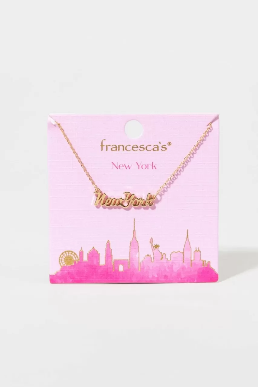 Francesca's New York Pendant Carded Necklace