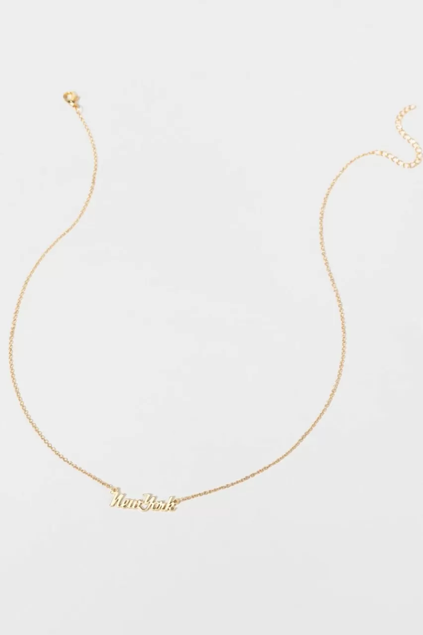 Francesca's New York Pendant Carded Necklace