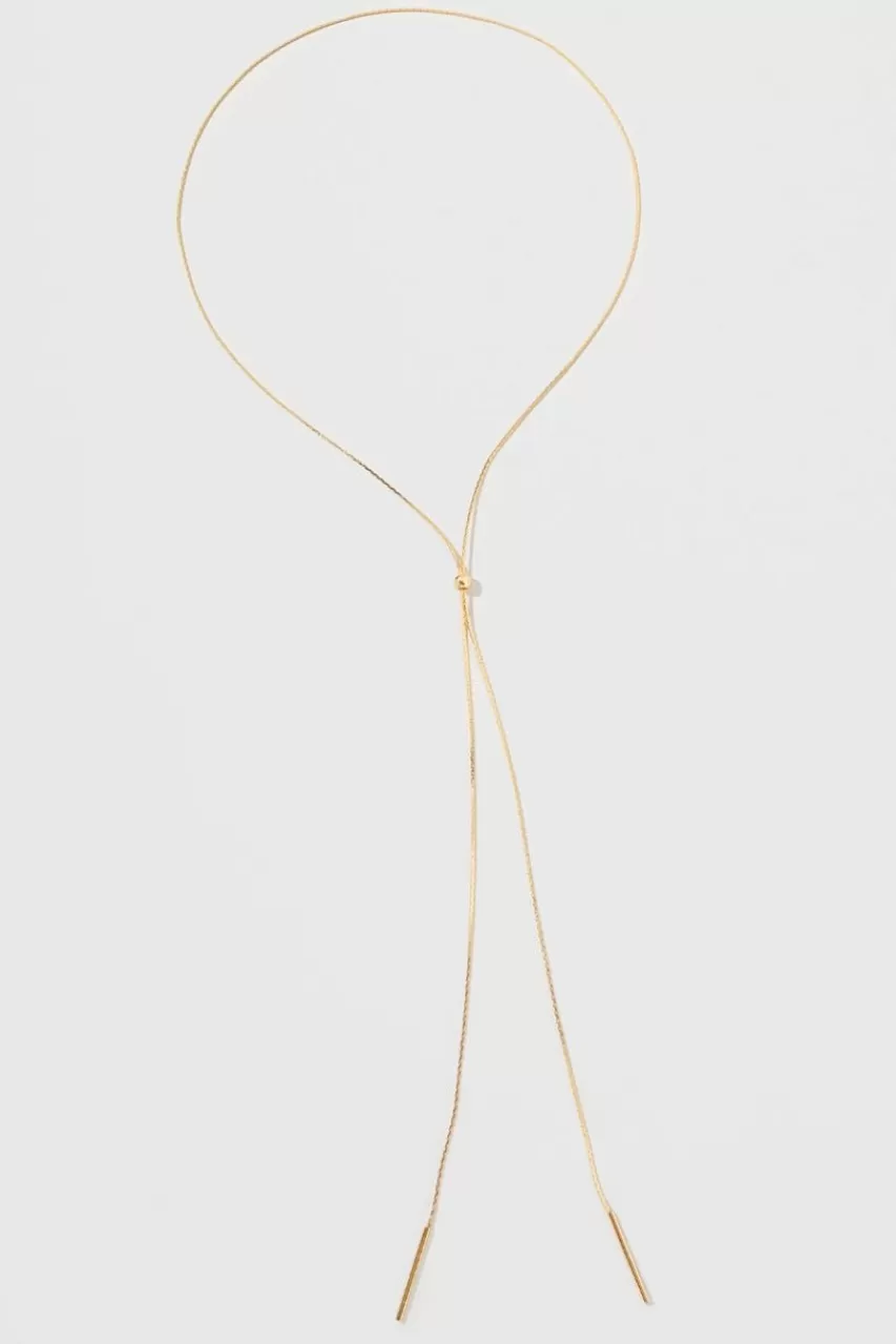 Francesca's Nicole Pull Tie Split Y Necklace
