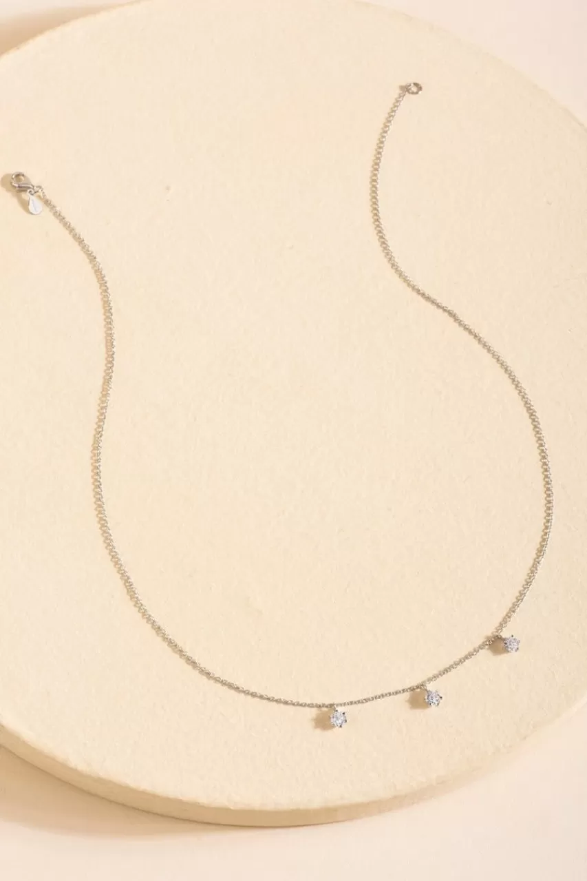 Francesca's Nicole Stationed Crystal Necklace