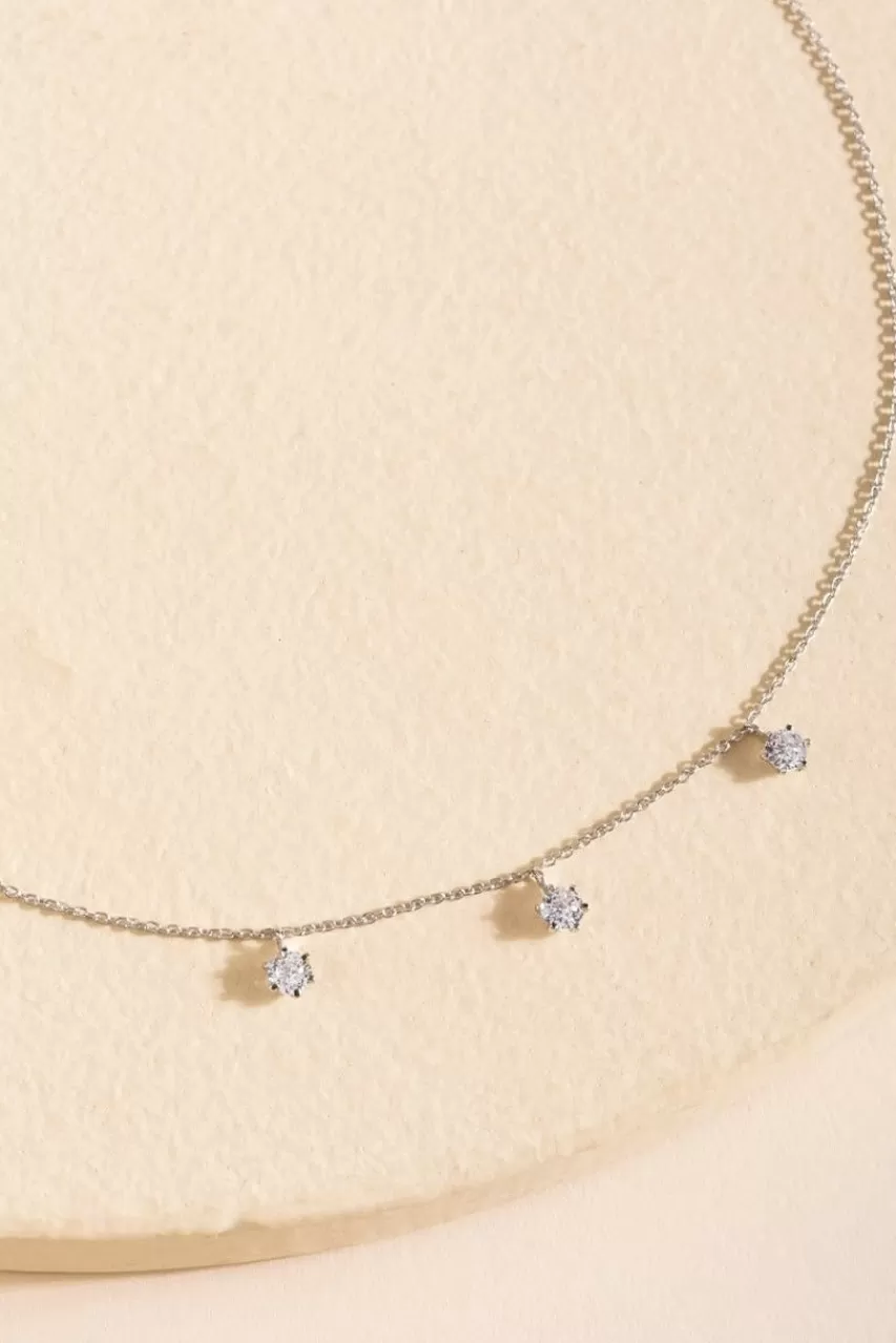 Francesca's Nicole Stationed Crystal Necklace