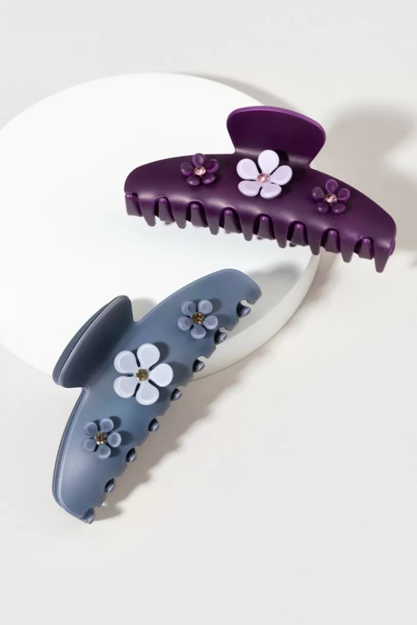 Francesca's Nina Floral Hair Claws