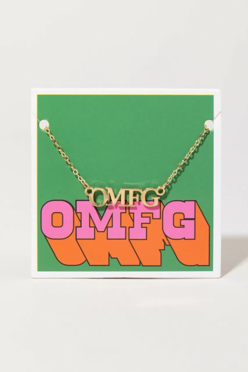 Francesca's Omfg Pendant Necklace