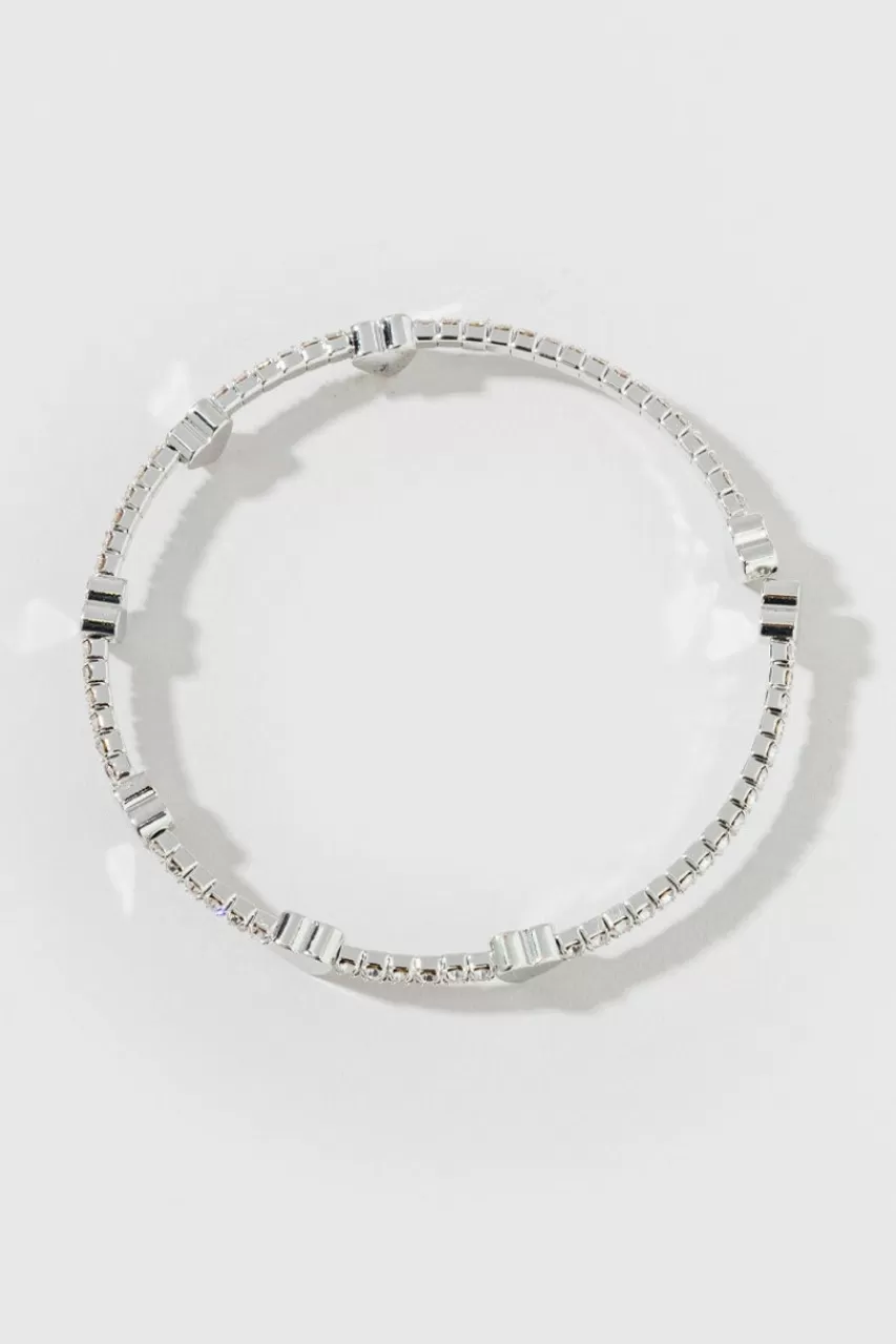 Francesca's Paisley Heart Station Cup Chain Bracelet