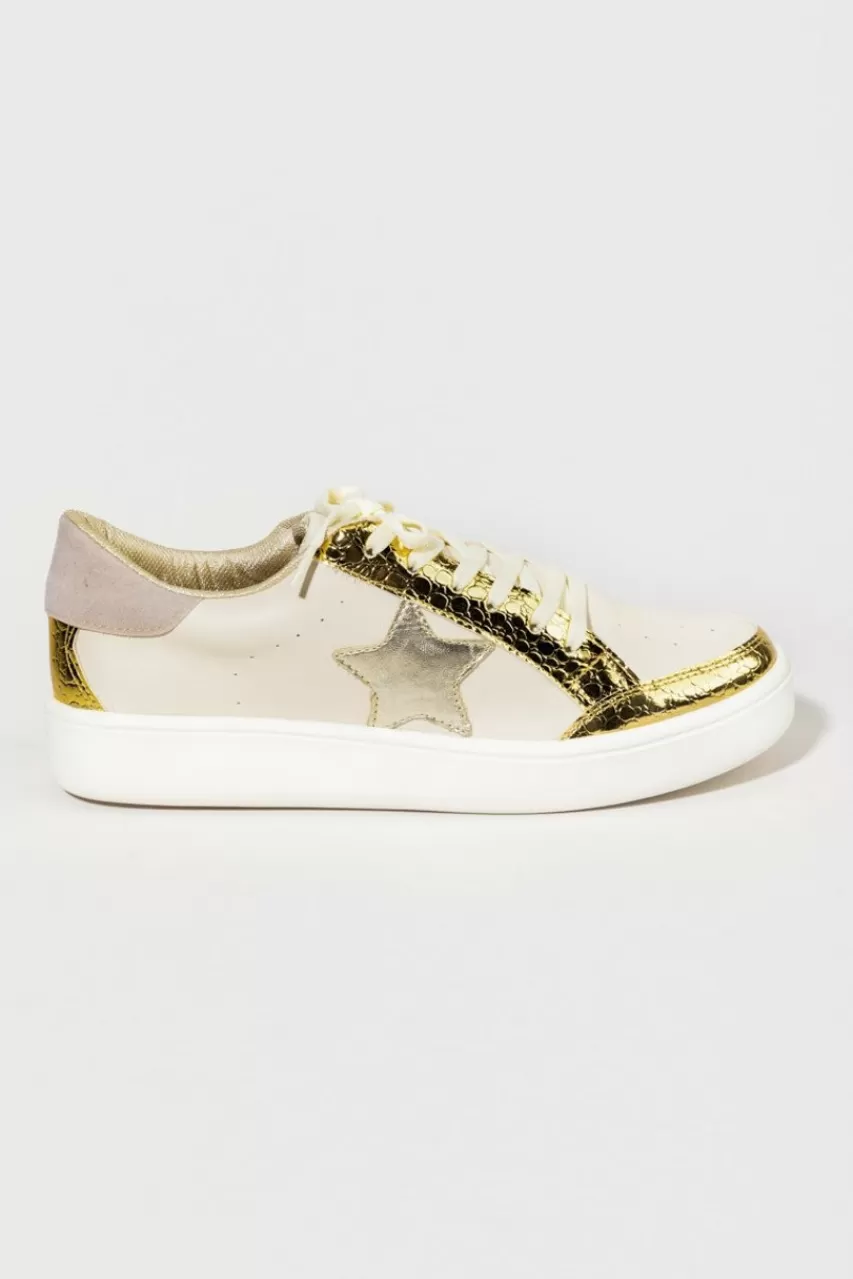 Francesca's Palmer Shiny Star Sneakers