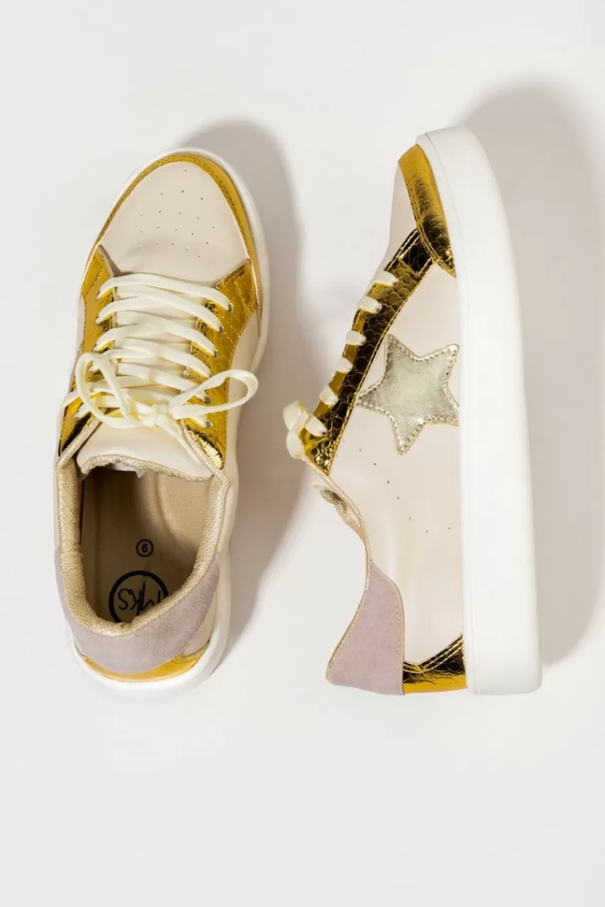 Francesca's Palmer Shiny Star Sneakers
