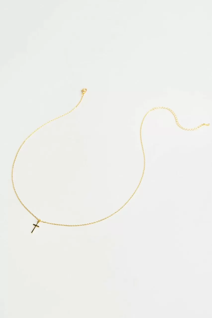 Francesca's Petra Cross Pendant Necklace