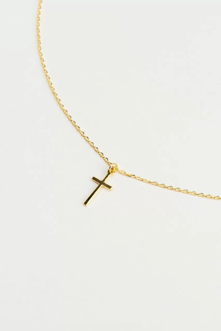 Francesca's Petra Cross Pendant Necklace