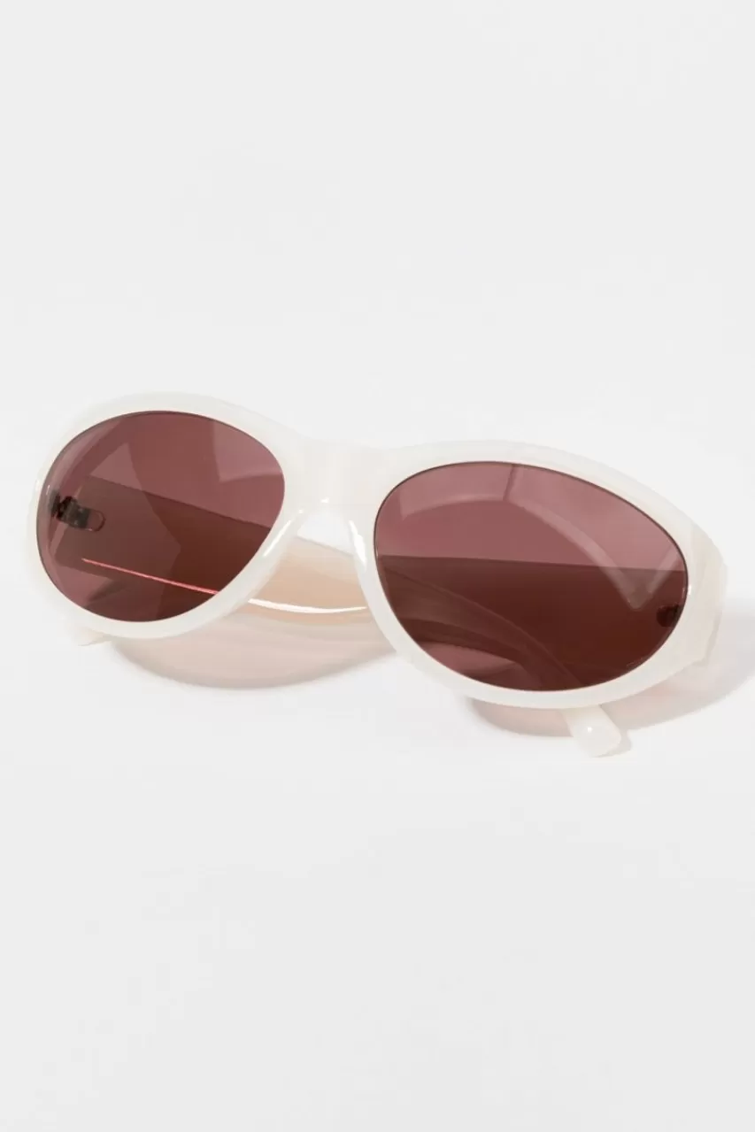 Francesca's Priscilla Oval Shield Sunglasses