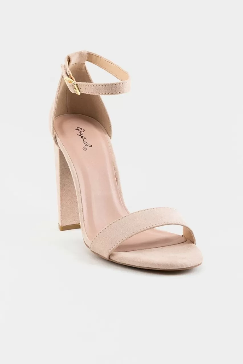 Francesca's Qupid Cashmere Suede Block Heels