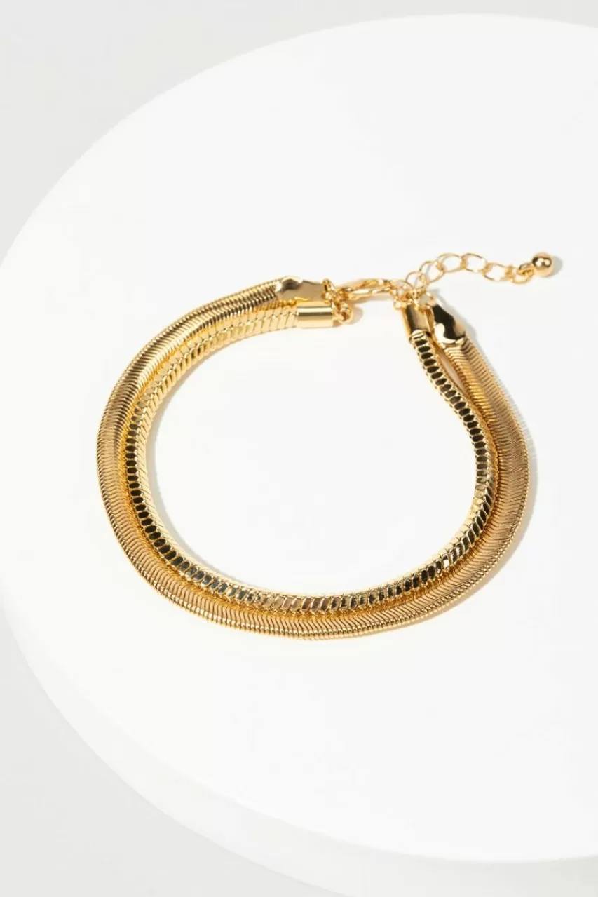 Francesca's Rachelle Snake Chain Layered Bracelet