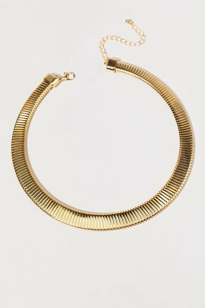 Francesca's Rebecca Thick Collar Herringbone Choker