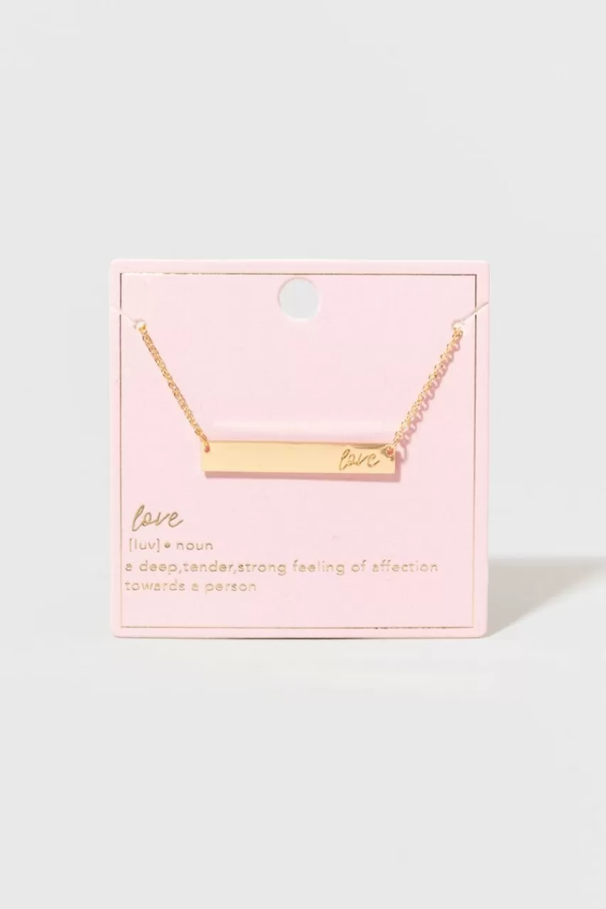 Francesca's Ridley Love Engraved Necklace