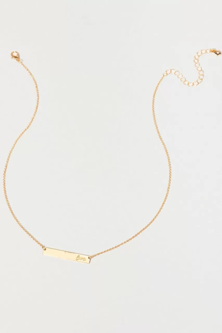 Francesca's Ridley Love Engraved Necklace