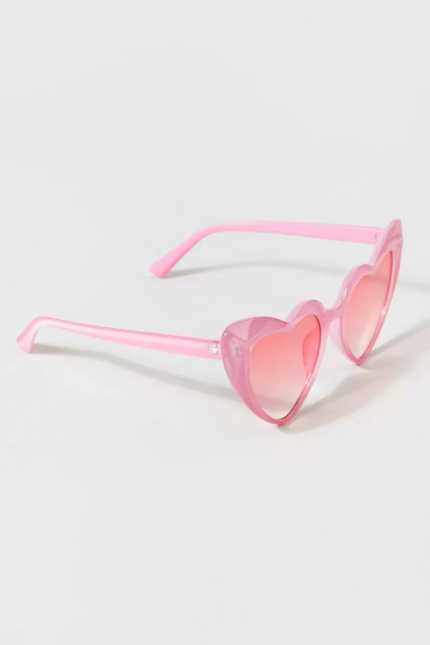 Francesca's Sabrena Prism Heart Cat Eye Sunglasses