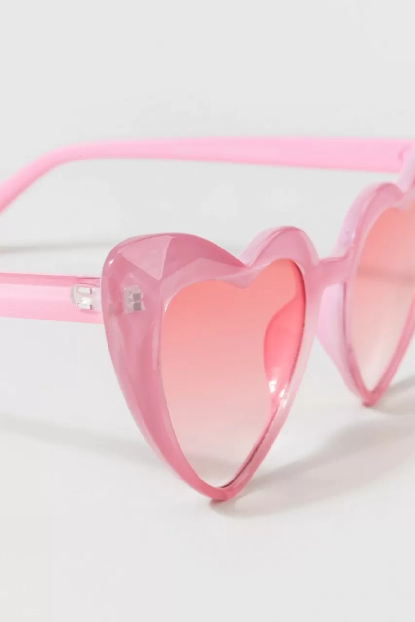 Francesca's Sabrena Prism Heart Cat Eye Sunglasses
