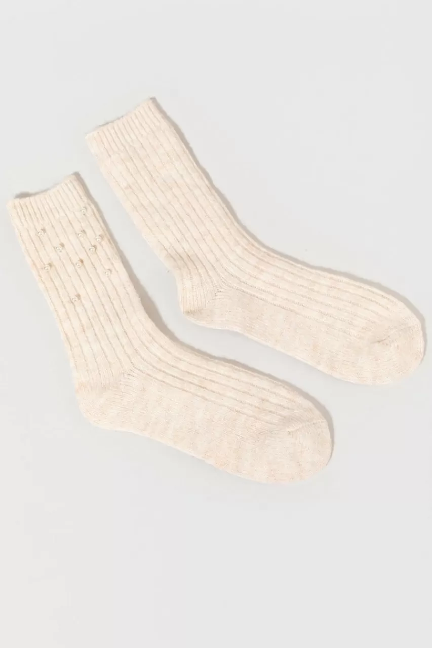 Francesca's Samariah Pearl Crew Socks