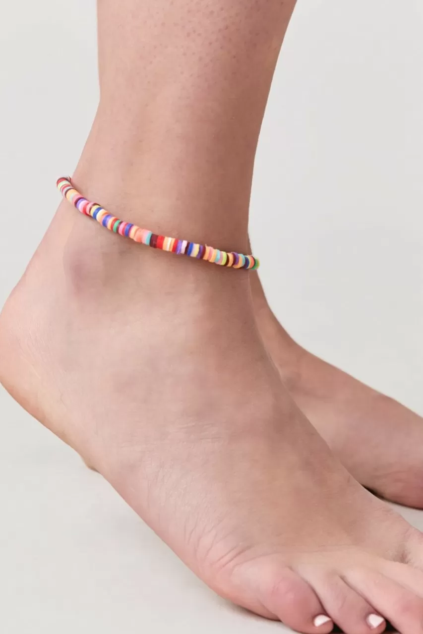 Francesca's Sandi Bright Rubber Bead Anklet