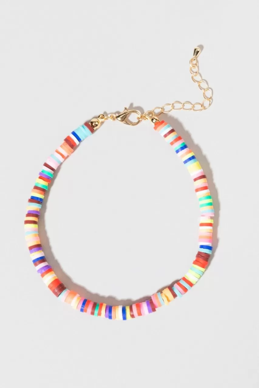 Francesca's Sandi Bright Rubber Bead Anklet